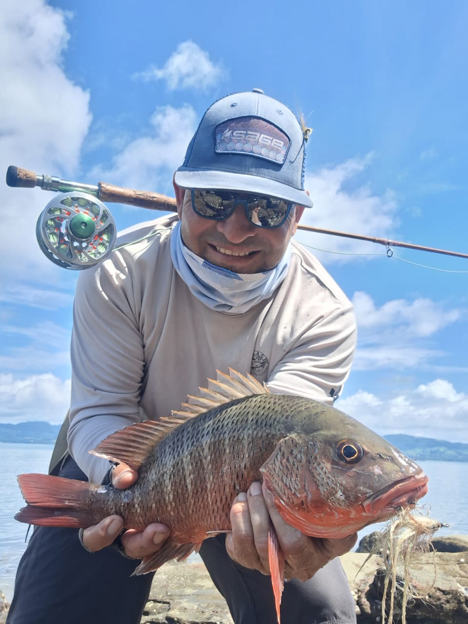 Snapper with fly reel